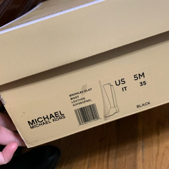 Michael Kors Black Leather Over Knee High Boot - Picture 8 of 8